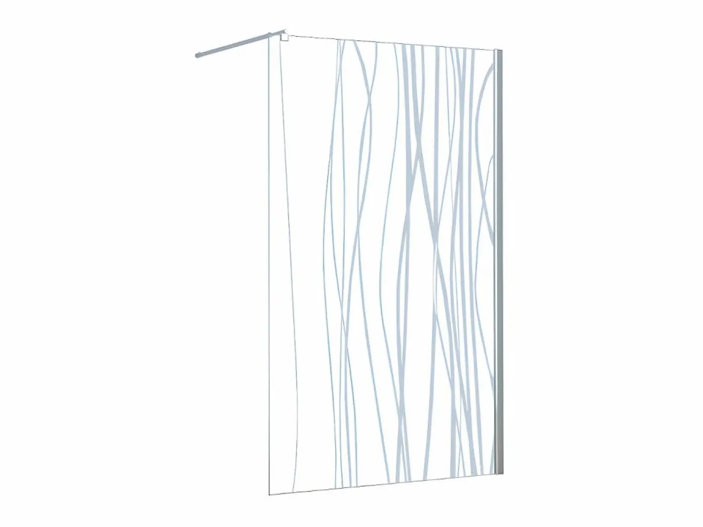 Shower & Design Mampara ducha estilo italiano DANNA serigrafiada - 140x200 Transparente Hot