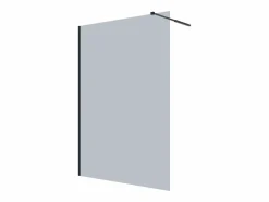 Shower & Design Mampara ducha estilo italiano MALIKA 140x200 Cristal ahumado gris Negro New