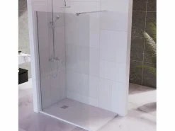 Mampara De Ducha|Mampara Ducha Fija 110x200 cm Cristal Templado 8mm Antical – Eclíptica Home – Cromo Brillo