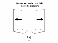 Mampara Ducha Fija 100x200 cm Cristal Templado 8mm Antical – Eclíptica Home – Mate Negro Clearance