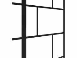 Shower & Design Mampara para bañera cristal y metal de estilo industrial, Medidas 100 x 140 cm OBELINI Negro Hot