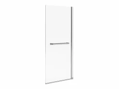 Shower & Design Mampara De Bañera|Mampara para bañera de cristal templado con toallero cromo, 70 x 140 cm TOBIN