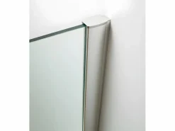Shower & Design Mampara rinconera puerta abatible + base de ducha ARDIA Plateado Discount