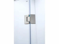 Shower & Design Mampara rinconera puerta abatible + base de ducha ARDIA Plateado Discount