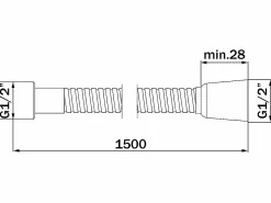 Invena Manguera de manguera de ducha dorada de 150 cm de largo reemplazo de la manguera de la manguera suave Manija de baño Dorado Clearance