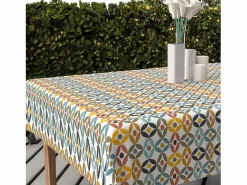 Soleil d'ocre Mantel rectangular estampado antimanchas 140x200 cm OURANOS, por Multicolor Online