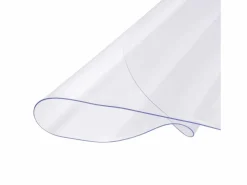 Mantel SucceBuy Protector de Mesa de PVC de 106 cm, Almohadilla de Escritorio Redonda de Plástico , 2 mm de Grosor Transparente New