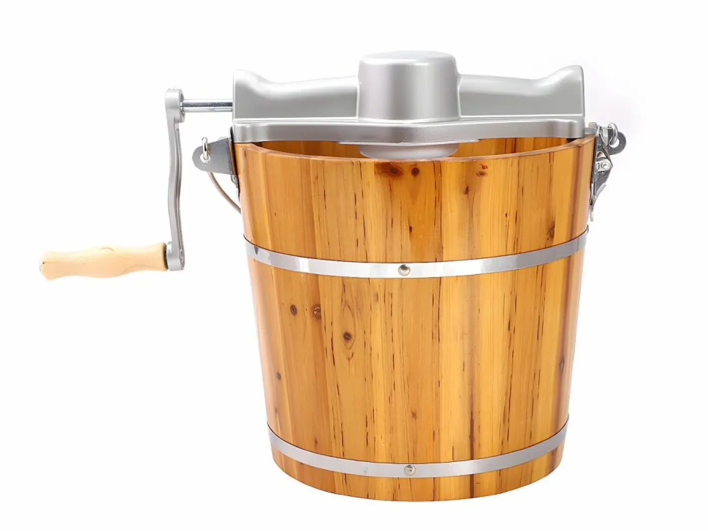 Vente-unique Pequeño Electrodoméstico|Maquina de hacer helado GIVRETO de madera - 3.5 L