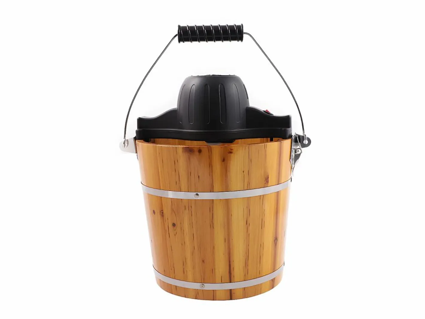 Vente-unique Pequeño Electrodoméstico|Maquina de hacer helado GIVRETO de madera - 3.5 L
