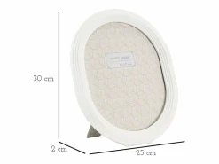 Marco para fotos ovalado en resina blanca 20x25 cm Ovally Blanco Hot