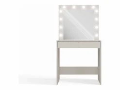 MARINA - Tocador con espejo e iluminación LED - 2 cajones - Dimensiones 81x50x80 cm^TOPESHOP Hot
