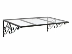 Vente-unique Marquesina AMBAN de aluminio - 150 x 80 cm. Estilo Encanto Negro Clearance