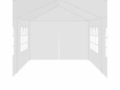 Marquesina de jardín 3x12 m blanca ES992351^ New