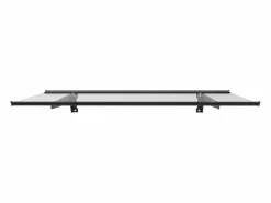 Vente-unique marquesina de puerta de aluminio An.150 x Pr.90 cm inclinado negro - DALEPO Gris antracita Hot