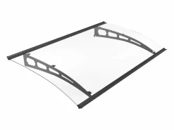 Marquesina de puerta de aluminio 150 x 90 cm curva negra - NEONA^Vente-unique Clearance