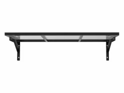 Vente-unique Marquesina|marquesina de puerta en aluminio y acero An.120 x Pr.80 cm inclinado - PELARU