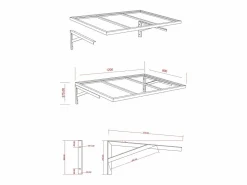 Vente-unique Marquesina|marquesina de puerta en aluminio y acero An.120 x Pr.80 cm inclinado - PELARU