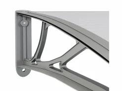 Marquesina de puerta policarbonato 350x100 cm ES61833 Gris Outlet