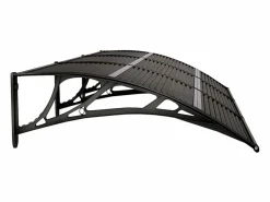 Marquesina de puerta policarbonato 300x80 cm ES67753 Negro Clearance