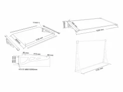 Vente-unique Marquesina|Marquesina KEPLER de aluminio - - 120x90x22cm
