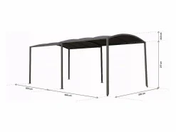 Habitat et jardin Cochera|Marquesina metálica extensible 
