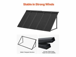 Marquesina para Puerta de Entrada SucceBuy, 143 x 61 cm, Marquesina Exterior de Metal, Estructura de Acero, Protección contra la Lluvia, para Puertas de Entrada^ New