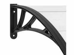Marquesina para puerta PC negro y transparente 200x80 cm ES28528 Multicolor Discount