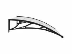 Marquesina para puerta PC negro y transparente 120x80 cm ES96930 Multicolor Clearance