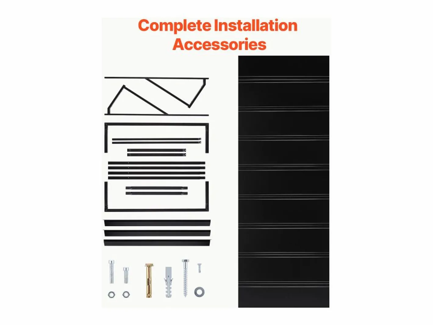 Marquesina|Marquesina SucceBuy para Puerta de Entrada, 264 x 91 cm, Exterior de Metal, Marco de Acero, para Puertas de Entrada, Porches y Balcones