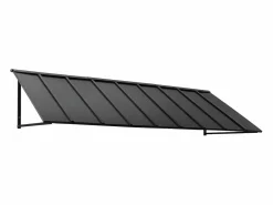 Marquesina|Marquesina SucceBuy para Puerta de Entrada, 264 x 91 cm, Exterior de Metal, Marco de Acero, para Puertas de Entrada, Porches y Balcones