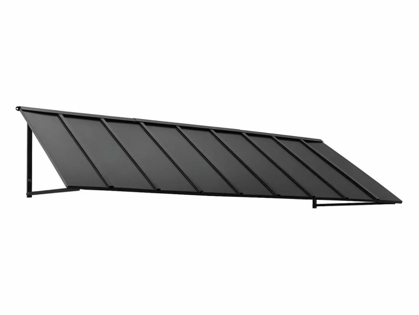 Marquesina|Marquesina SucceBuy para Puerta de Entrada, 264 x 91 cm, Exterior de Metal, Marco de Acero, para Puertas de Entrada, Porches y Balcones