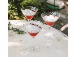 Vaso|Martini - Juego de 4 copas de 23 cl para cóctel y vino aromático, diseño elegante - Zafferano, fabricado en Italia
