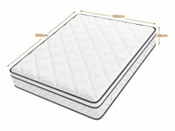 DripeX Colchón Látex|Colchones - 160X200Cm|Matelas 160x200cm - Grosor 26cm - con resortes ensacados - Multicapas Extra Confort 7 Zonas - Hipoaergénico