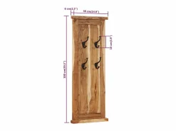 Garden Furniture Mâcon Percheros 2 unidades madera maciza de acacia 38x100 cm Marru00f3n Sale