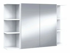 duehome Mueble De Pared Para Baño|Módulo camerino de 2 puertas con espejo