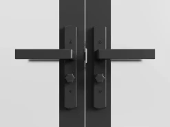 Módulo de puerta reversible de aluminio y cristal esmerilado - 2 x Al 204 x An 73 cm - LOXTON^Vente-unique Best