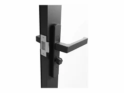 Módulo de puerta reversible de aluminio y cristal esmerilado - 2 x Al 204 x An 73 cm - LOXTON^Vente-unique Best