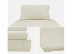 Sweeek Módulo para sofá modular de pana, 1 plaza Crema New