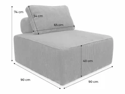 Módulo para sofá modular de pana, 1 plaza^Sweeek Clearance