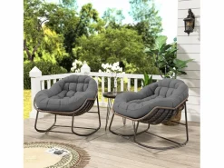 Mecedora - Mecedora extragrande - con asiento tapizado,^