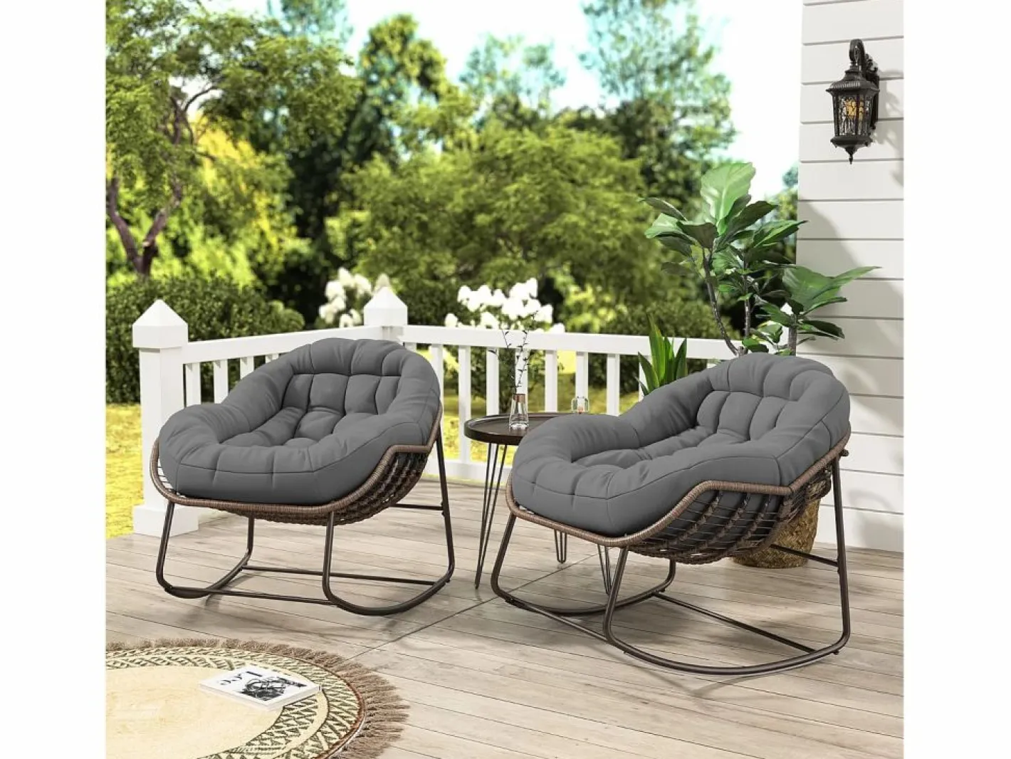Mecedora - Mecedora extragrande - con asiento tapizado,^