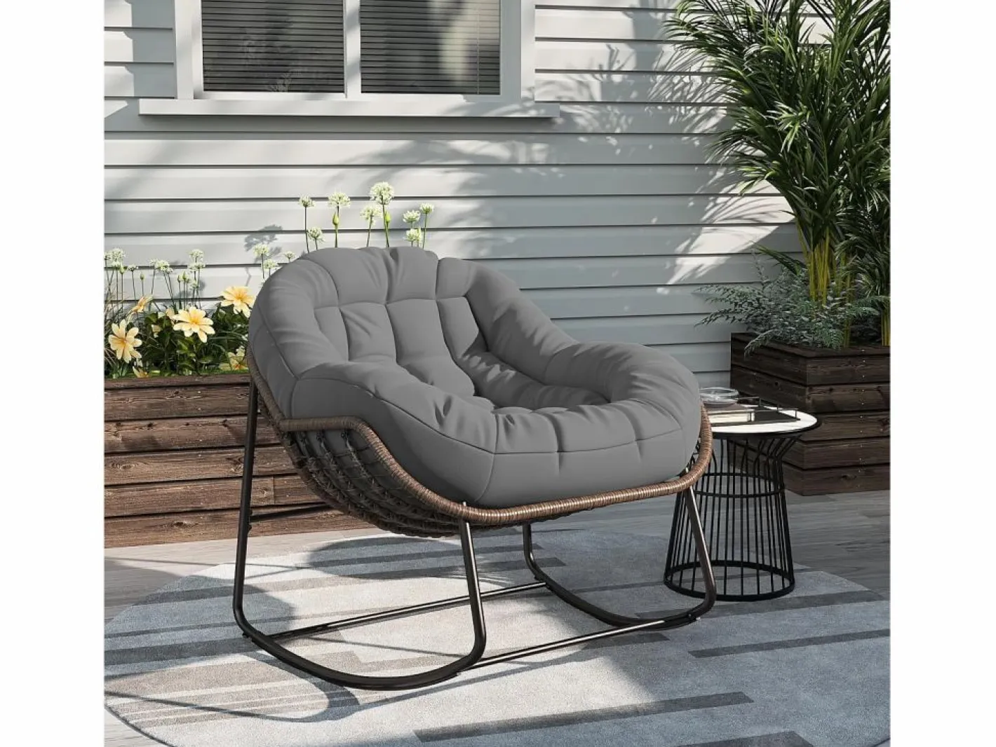 Mecedora - Mecedora extragrande - con asiento tapizado,^