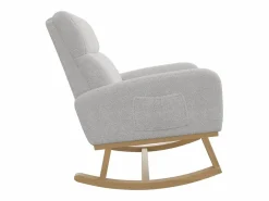 Mecedora con respaldo - bolsillos laterales - forro polar suave - Gris Outlet