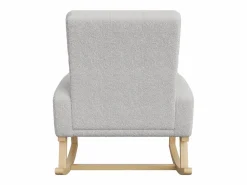 Mecedora con respaldo - bolsillos laterales - forro polar suave - Gris Outlet