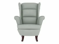 vidaxl Mecedora con respaldo alto de terciopelo y madera maciza Gris Online