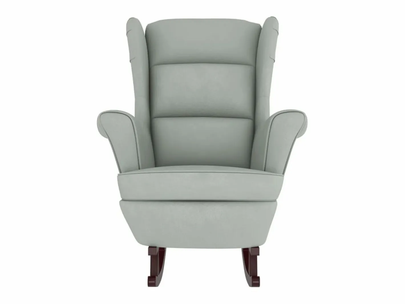 vidaxl Mecedora con respaldo alto de terciopelo y madera maciza Gris Online