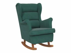 Mecedora con respaldo alto de terciopelo y madera maciza^vidaxl Sale