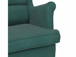 Mecedora con respaldo alto de terciopelo y madera maciza^vidaxl Sale