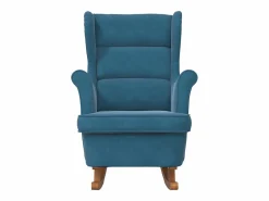 vidaxl Sillón Balancín|Mecedora con respaldo alto de terciopelo y madera maciza