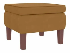 Mecedora con respaldo alto de terciopelo marrón y madera maciza^vidaxl Discount